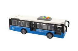 Autobus plast 28cm modrý na setrvačník